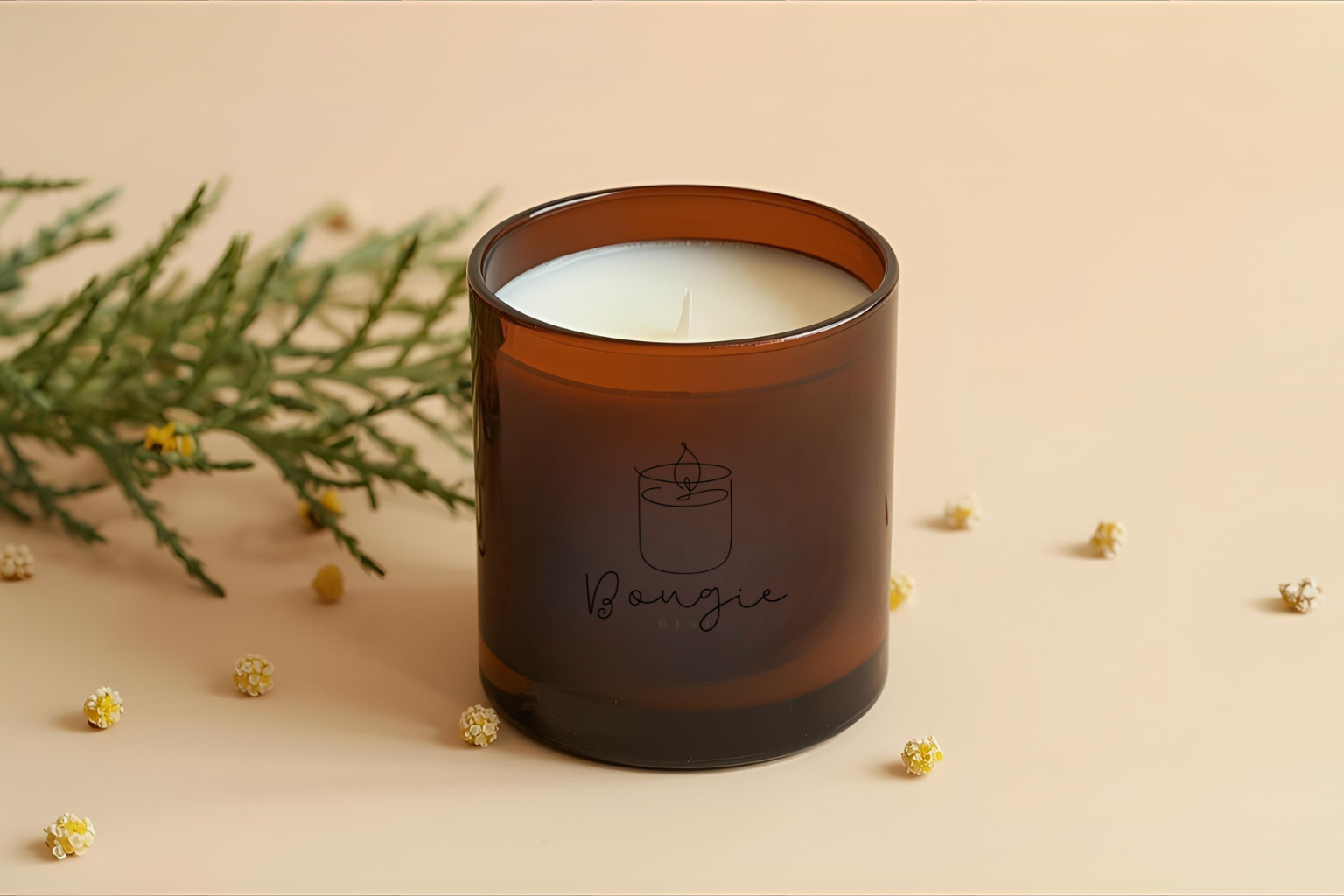 Bougie “Mandarine Cannelle” – Cire de soja naturelle